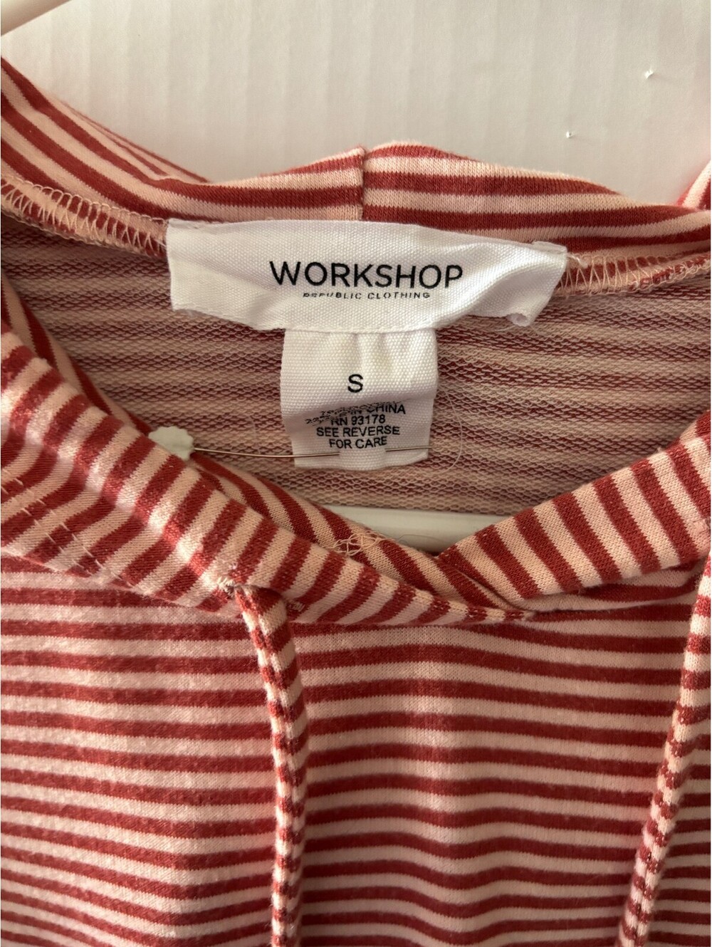 Workshop Republic Clothing Women's Striped Hoodie Small - Picture 3 of 8